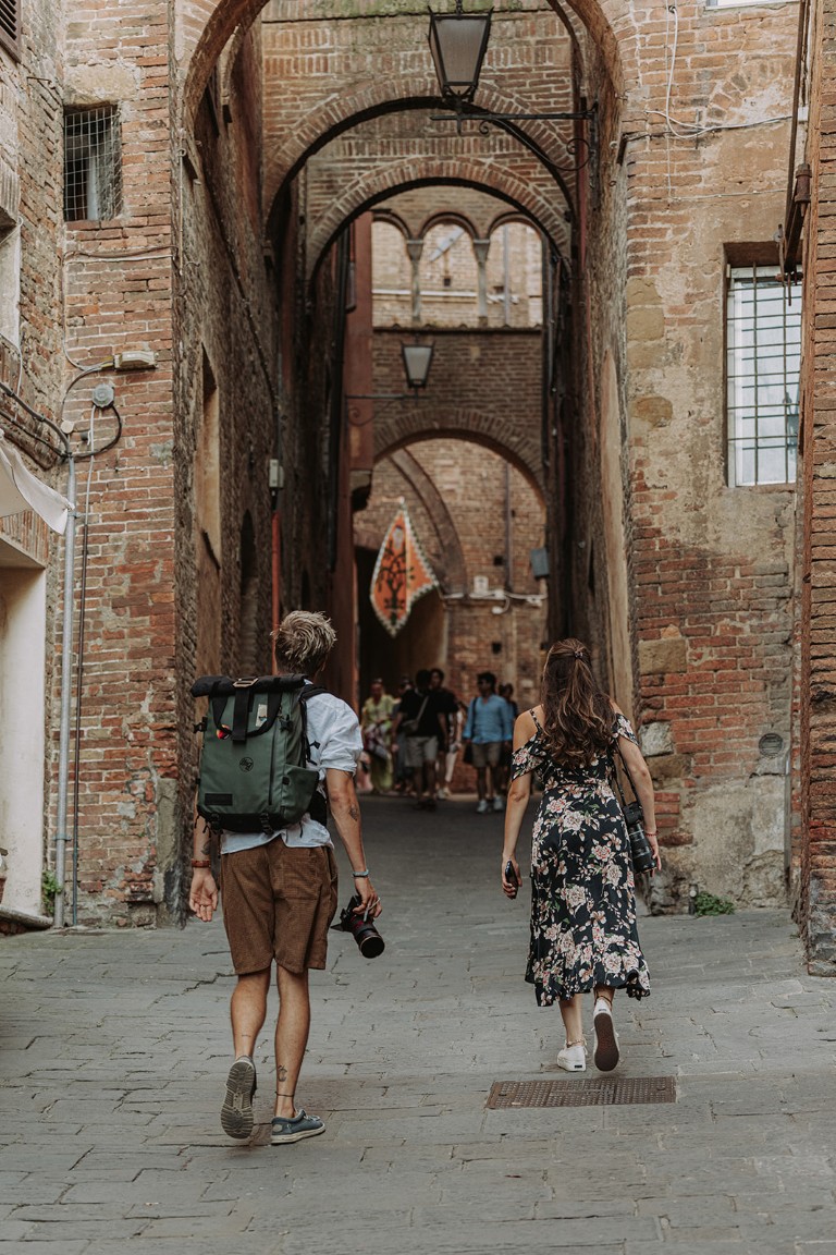 two people exploring the city Chianti