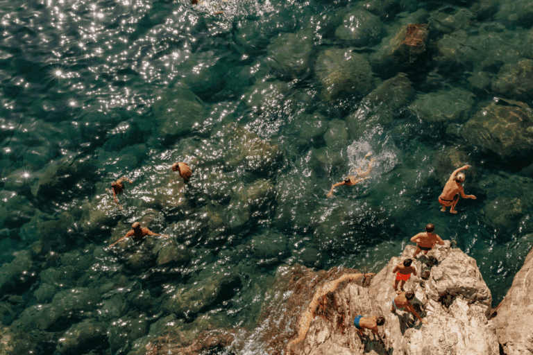 best swimming spots along the amalfi coast